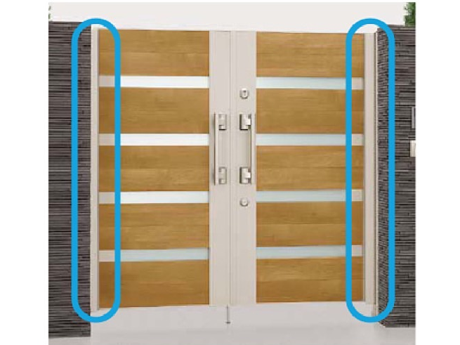 片開き受け部材は、受け門柱にも躯体にも取り付けができ、片開き仕様が簡単に施工できます。|パートナーホーム