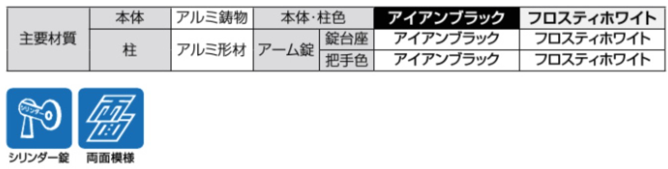 LIXIL　外構　門扉　アルミ鋳物門扉　モダン　 おしゃれ　エクステリア　愛知・名古屋の外構専門店パートナーホームのエクステリア製品一覧　主要材質　アルミ鋳物　シリンダー錠　両面模様　ラフィーネ門扉　1型　4型　|パートナーホーム