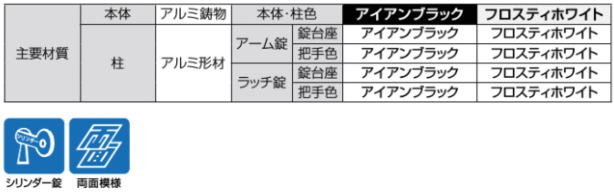 LIXIL　外構　門扉　アルミ鋳物門扉　モダン　 おしゃれ　エクステリア　愛知・名古屋の外構専門店パートナーホームのエクステリア製品一覧　主要材質　アルミ鋳物　シリンダー錠　両面模様|パートナーホーム