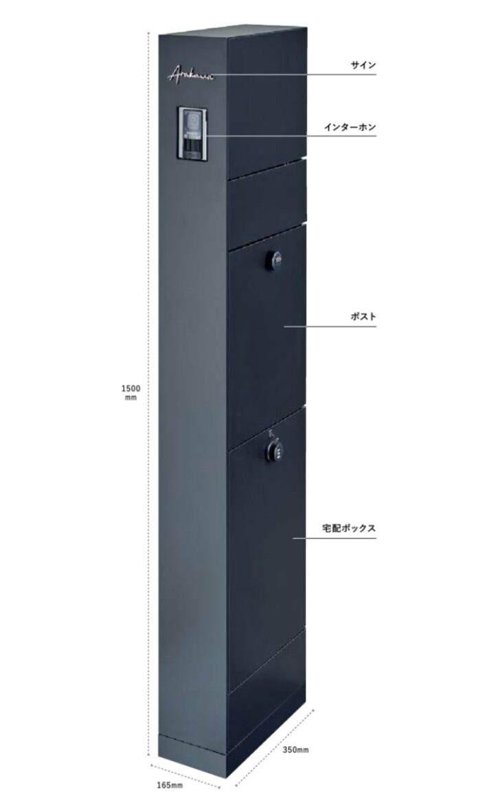 LIXIL　外構　機能門柱　モダン　 おしゃれ　エクステリア　愛知・名古屋の外構専門店パートナーホームのエクステリア製品一覧　機能門柱FT　基本構造|パートナーホーム