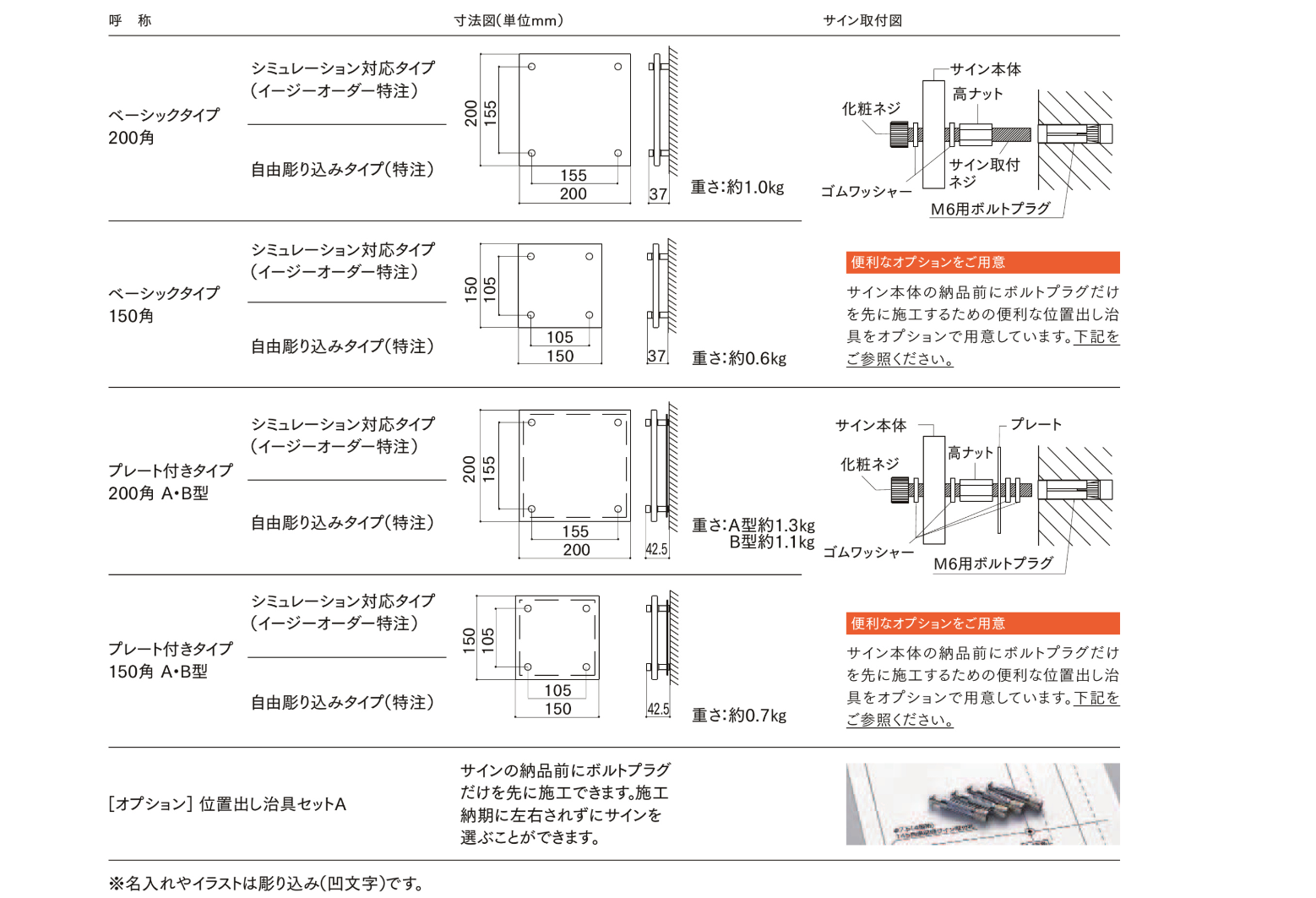 LIXIL　外構　サイン　ガラス　モダン　 おしゃれ　エクステリア　愛知・名古屋の外構専門店パートナーホームのエクステリア製品一覧　ガラスサイン　ベーシック・プレート付きタイプ　寸法|パートナーホーム