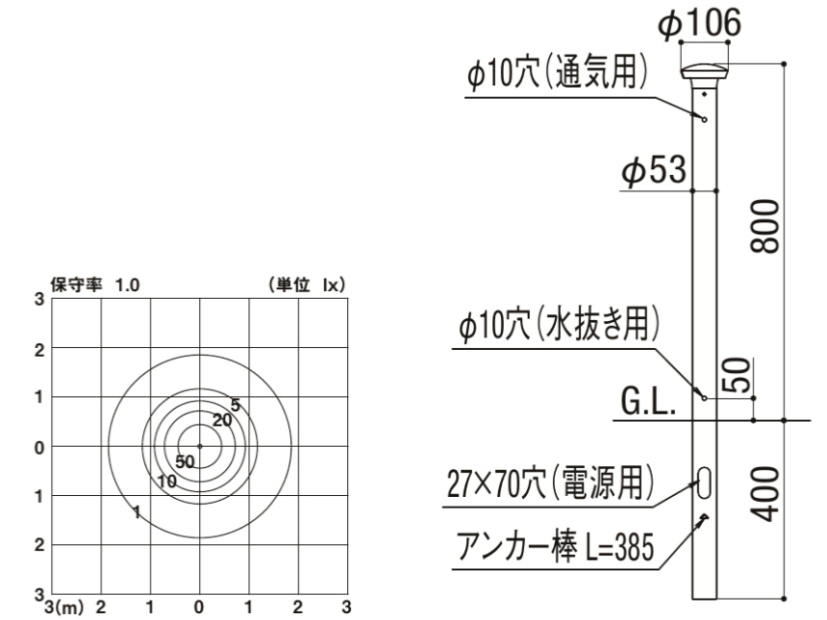 LIXIL　照明　外構　モダン　 おしゃれ　エクステリア　愛知・名古屋の外構専門店パートナーホームのエクステリア　製品一覧　エントランスライト　LEK-30.34型|パートナーホーム